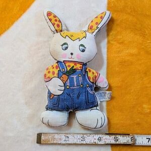 Vintage Knickerbocker Mini Boy Bunny Easter Rag Doll Plush Toy 60's 70's